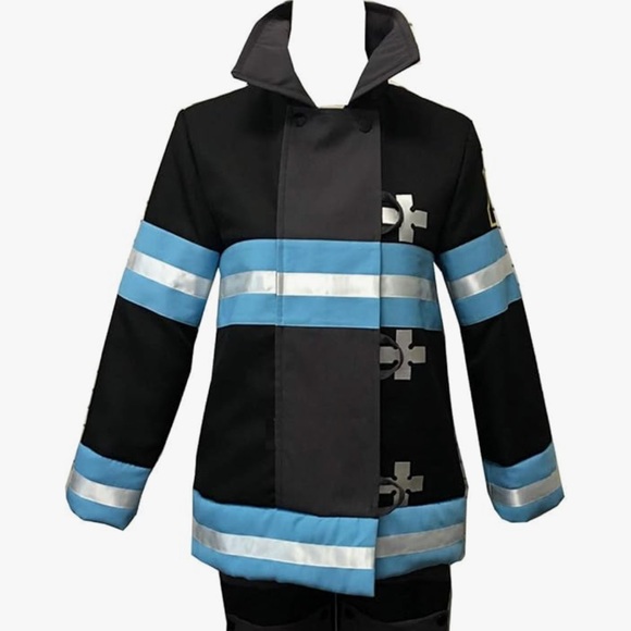 Mens Cosplay Anime Costume Shinra Kusakabe Suit Coat - Picture 1 of 3
